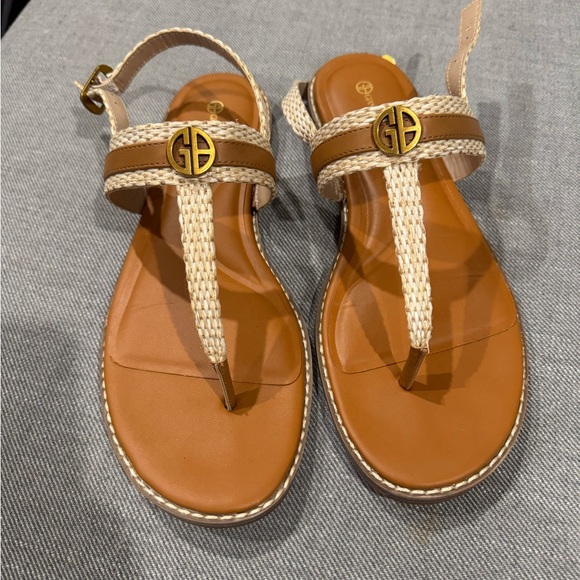Giani Bernini Shoes - Giani Bernini Tan and Cream Sandals